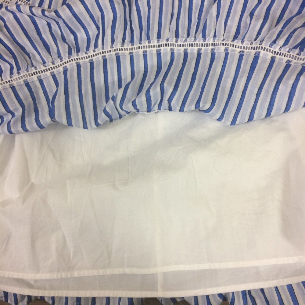 J. Crew Tiered Cotton Midi Skirt in Stripe L - Picture 6 of 9
